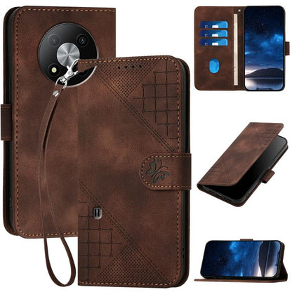 Grid Butterfly Embossed Pattern Leather Phone Case with Lanyard, For ZTE nubia Focus Pro, For ZTE nubia Music, For ZTE Blade A34, For ZTE nubia Z60 Ultra, For ZTE Blade A54, For ZTE Blade A73 4G / Blade V50 Design 4G, For ZTE Blade A73 5G              ...