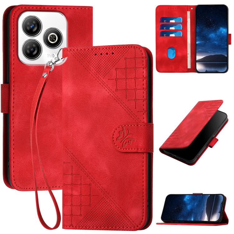 Grid Butterfly Embossed Pattern Leather Phone Case with Lanyard, For ZTE Blade A35e 4G, For ZTE Blade A35e Brazil, For ZTE Blade A35e Global, For ZTE nubia Music 2, For ZTE nubia S 5G A403ZT, For ZTE Blade V70 Design, For ZTE Blade A35 Lite            ...