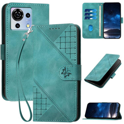 Grid Butterfly Embossed Pattern Leather Phone Case with Lanyard, For ZTE nubia Focus Pro, For ZTE nubia Music, For ZTE Blade A34, For ZTE nubia Z60 Ultra, For ZTE Blade A54, For ZTE Blade A73 4G / Blade V50 Design 4G, For ZTE Blade A73 5G              ...