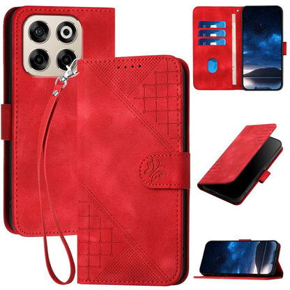 Grid Butterfly Embossed Pattern Leather Phone Case with Lanyard, For ZTE Blade A35e 4G, For ZTE Blade A35e Brazil, For ZTE Blade A35e Global, For ZTE nubia Music 2, For ZTE nubia S 5G A403ZT, For ZTE Blade V70 Design, For ZTE Blade A35 Lite            ...