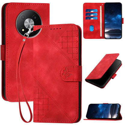 Grid Butterfly Embossed Pattern Leather Phone Case with Lanyard, For ZTE nubia Air Pro 5G, For ZTE nubia Neo 5 Pro 5G, For ZTE nubia Neo 5 5G, For ZTE nubia Neo 5 GT 5G, For ZTE Blade V80 Vita, For ZTE nubia V80 Max, For ZTE Blade A56 Pro              ...