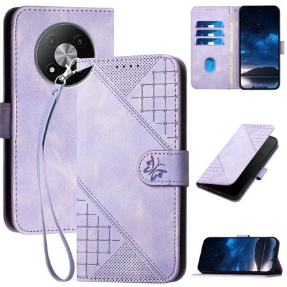 Grid Butterfly Embossed Pattern Leather Phone Case with Lanyard, For ZTE nubia Air Pro 5G, For ZTE nubia Neo 5 Pro 5G, For ZTE nubia Neo 5 5G, For ZTE nubia Neo 5 GT 5G, For ZTE Blade V80 Vita, For ZTE nubia V80 Max, For ZTE Blade A56 Pro              ...