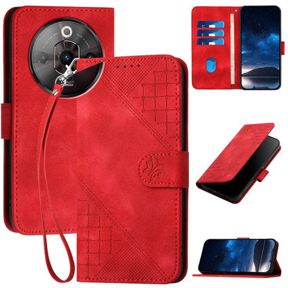 Grid Butterfly Embossed Pattern Leather Phone Case with Lanyard, For ZTE nubia Focus Pro, For ZTE nubia Music, For ZTE Blade A34, For ZTE nubia Z60 Ultra, For ZTE Blade A54, For ZTE Blade A73 4G / Blade V50 Design 4G, For ZTE Blade A73 5G              ...
