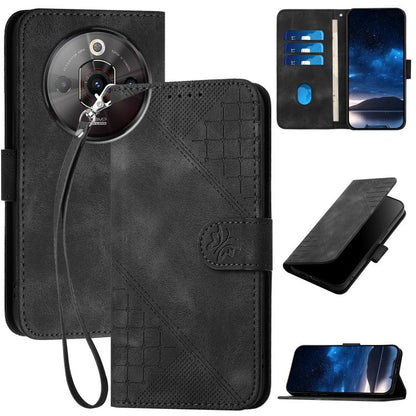 Grid Butterfly Embossed Pattern Leather Phone Case with Lanyard, For ZTE nubia Focus Pro, For ZTE nubia Music, For ZTE Blade A34, For ZTE nubia Z60 Ultra, For ZTE Blade A54, For ZTE Blade A73 4G / Blade V50 Design 4G, For ZTE Blade A73 5G              ...