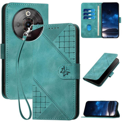 Grid Butterfly Embossed Pattern Leather Phone Case with Lanyard, For ZTE nubia Focus Pro, For ZTE nubia Music, For ZTE Blade A34, For ZTE nubia Z60 Ultra, For ZTE Blade A54, For ZTE Blade A73 4G / Blade V50 Design 4G, For ZTE Blade A73 5G              ...