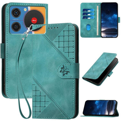 Grid Butterfly Embossed Pattern Leather Phone Case with Lanyard, For ZTE nubia Focus Pro, For ZTE nubia Music, For ZTE Blade A34, For ZTE nubia Z60 Ultra, For ZTE Blade A54, For ZTE Blade A73 4G / Blade V50 Design 4G, For ZTE Blade A73 5G              ...