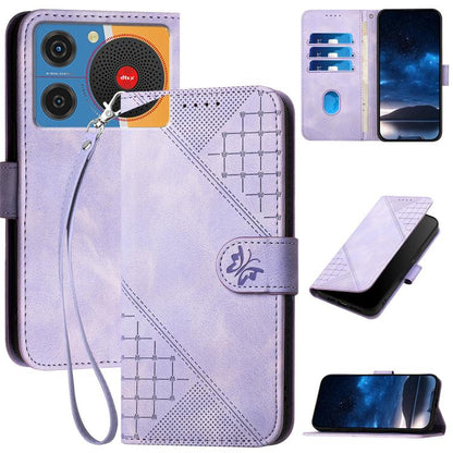 Grid Butterfly Embossed Pattern Leather Phone Case with Lanyard, For ZTE nubia Focus Pro, For ZTE nubia Music, For ZTE Blade A34, For ZTE nubia Z60 Ultra, For ZTE Blade A54, For ZTE Blade A73 4G / Blade V50 Design 4G, For ZTE Blade A73 5G              ...