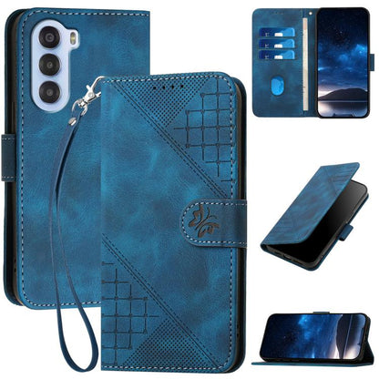 Grid Butterfly Embossed Pattern Leather Phone Case with Lanyard, For ZTE Blade A35e 4G, For ZTE Blade A35e Brazil, For ZTE Blade A35e Global, For ZTE nubia Music 2, For ZTE nubia S 5G A403ZT, For ZTE Blade V70 Design, For ZTE Blade A35 Lite            ...