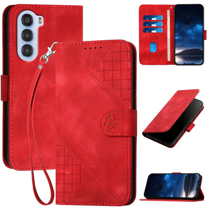 Grid Butterfly Embossed Pattern Leather Phone Case with Lanyard, For ZTE Blade A35e 4G, For ZTE Blade A35e Brazil, For ZTE Blade A35e Global, For ZTE nubia Music 2, For ZTE nubia S 5G A403ZT, For ZTE Blade V70 Design, For ZTE Blade A35 Lite            ...