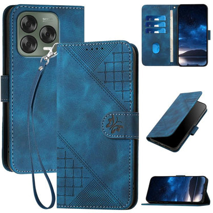 Grid Butterfly Embossed Pattern Leather Phone Case with Lanyard, For ZTE Blade A35e 4G, For ZTE Blade A35e Brazil, For ZTE Blade A35e Global, For ZTE nubia Music 2, For ZTE nubia S 5G A403ZT, For ZTE Blade V70 Design, For ZTE Blade A35 Lite            ...