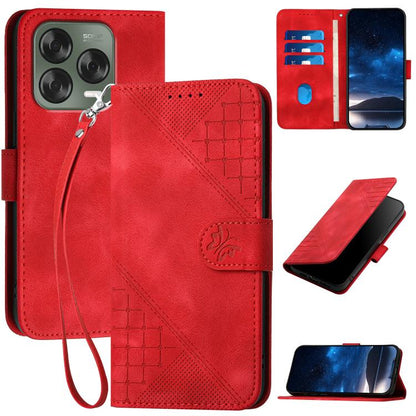 Grid Butterfly Embossed Pattern Leather Phone Case with Lanyard, For ZTE Blade A35e 4G, For ZTE Blade A35e Brazil, For ZTE Blade A35e Global, For ZTE nubia Music 2, For ZTE nubia S 5G A403ZT, For ZTE Blade V70 Design, For ZTE Blade A35 Lite            ...