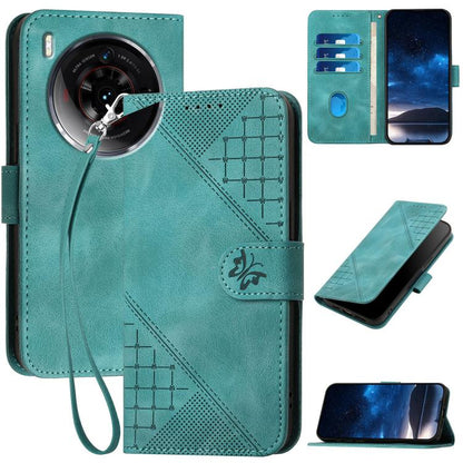 Grid Butterfly Embossed Pattern Leather Phone Case with Lanyard, For ZTE nubia Focus Pro, For ZTE nubia Music, For ZTE Blade A34, For ZTE nubia Z60 Ultra, For ZTE Blade A54, For ZTE Blade A73 4G / Blade V50 Design 4G, For ZTE Blade A73 5G              ...