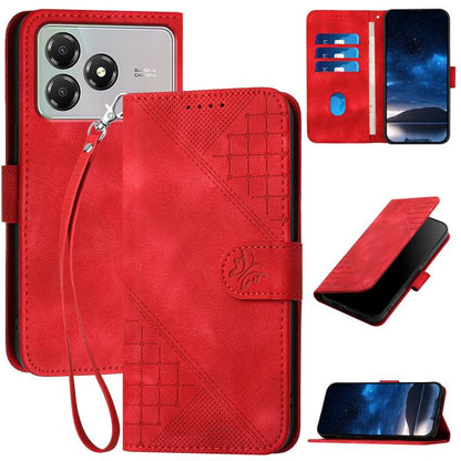 Grid Butterfly Embossed Pattern Leather Phone Case with Lanyard, For ZTE nubia Air Pro 5G, For ZTE nubia Neo 5 Pro 5G, For ZTE nubia Neo 5 5G, For ZTE nubia Neo 5 GT 5G, For ZTE Blade V80 Vita, For ZTE nubia V80 Max, For ZTE Blade A56 Pro              ...