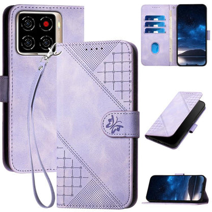 Grid Butterfly Embossed Pattern Leather Phone Case with Lanyard, For ZTE nubia Air Pro 5G, For ZTE nubia Neo 5 Pro 5G, For ZTE nubia Neo 5 5G, For ZTE nubia Neo 5 GT 5G, For ZTE Blade V80 Vita, For ZTE nubia V80 Max, For ZTE Blade A56 Pro              ...