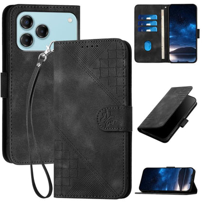 Grid Butterfly Embossed Pattern Leather Phone Case with Lanyard, For ZTE nubia Air Pro 5G, For ZTE nubia Neo 5 Pro 5G, For ZTE nubia Neo 5 5G, For ZTE nubia Neo 5 GT 5G, For ZTE Blade V80 Vita, For ZTE nubia V80 Max, For ZTE Blade A56 Pro              ...