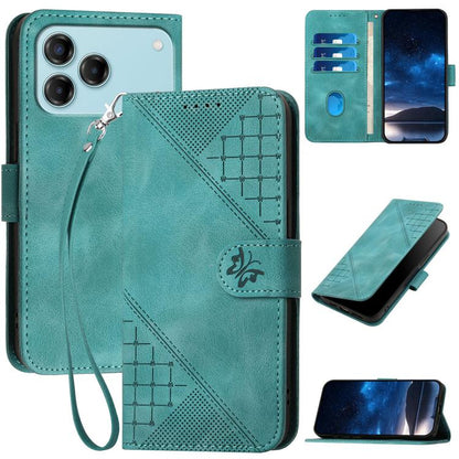 Grid Butterfly Embossed Pattern Leather Phone Case with Lanyard, For ZTE nubia Air Pro 5G, For ZTE nubia Neo 5 Pro 5G, For ZTE nubia Neo 5 5G, For ZTE nubia Neo 5 GT 5G, For ZTE Blade V80 Vita, For ZTE nubia V80 Max, For ZTE Blade A56 Pro              ...
