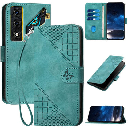 Grid Butterfly Embossed Pattern Leather Phone Case with Lanyard, For ZTE nubia Air Pro 5G, For ZTE nubia Neo 5 Pro 5G, For ZTE nubia Neo 5 5G, For ZTE nubia Neo 5 GT 5G, For ZTE Blade V80 Vita, For ZTE nubia V80 Max, For ZTE Blade A56 Pro              ...