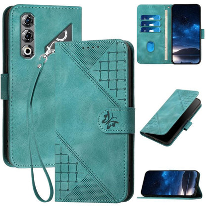 Grid Butterfly Embossed Pattern Leather Phone Case with Lanyard, For ZTE nubia Air Pro 5G, For ZTE nubia Neo 5 Pro 5G, For ZTE nubia Neo 5 5G, For ZTE nubia Neo 5 GT 5G, For ZTE Blade V80 Vita, For ZTE nubia V80 Max, For ZTE Blade A56 Pro              ...