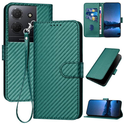 YX0070 Carbon Fiber Buckle Leather Phone Case with Lanyard, For TCL K70 5G, For TCL K70 SE T453D, For TCL K70 Power 4G, For TCL NxtPaper 70 Pro 5G, For TCL 60 SE NxtPaper 5G, For TCL 60 SE / TCL 605, For TCL 60R 5G, For TCL 503                         ...