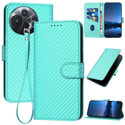 YX0070 Carbon Fiber Buckle Leather Phone Case with Lanyard, For TCL K70 5G, For TCL K70 SE T453D, For TCL K70 Power 4G, For TCL NxtPaper 70 Pro 5G, For TCL 60 SE NxtPaper 5G, For TCL 60 SE / TCL 605, For TCL 60R 5G, For TCL 503                         ...