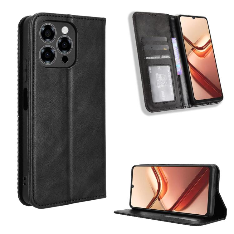 Magnetic Buckle Retro Texture Leather Phone Case, For Doogee Note 56X / Note 56X Pro, For Doogee Note 56 / Note 56 Pro, For Doogee Note 59 / Note 59 Pro, For Doogee Note 58 / Note 58 Pro