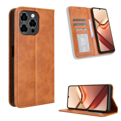 Magnetic Buckle Retro Texture Leather Phone Case, For Doogee Note 56X / Note 56X Pro, For Doogee Note 56 / Note 56 Pro, For Doogee Note 59 / Note 59 Pro, For Doogee Note 58 / Note 58 Pro