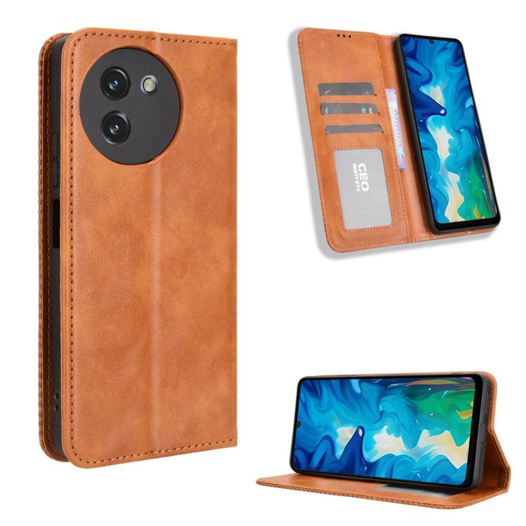 Magnetic Buckle Retro Texture Leather Phone Case, For Doogee Note 56X / Note 56X Pro, For Doogee Note 56 / Note 56 Pro, For Doogee Note 59 / Note 59 Pro, For Doogee Note 58 / Note 58 Pro