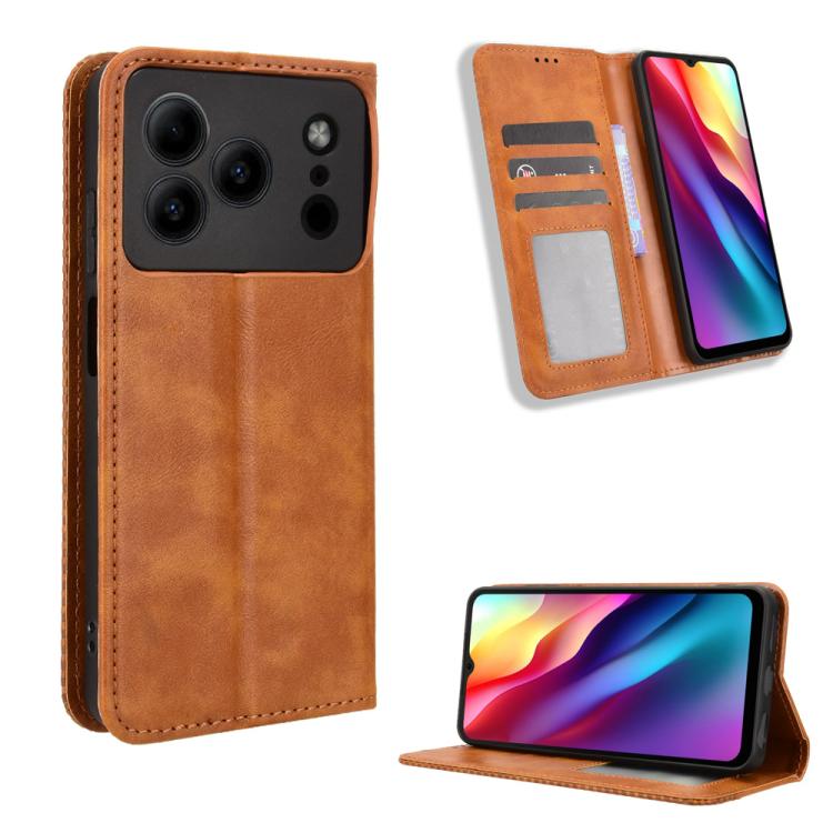Magnetic Buckle Retro Texture Leather Phone Case, For Doogee Note 56X / Note 56X Pro, For Doogee Note 56 / Note 56 Pro, For Doogee Note 59 / Note 59 Pro, For Doogee Note 58 / Note 58 Pro