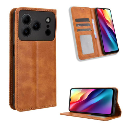 Magnetic Buckle Retro Texture Leather Phone Case, For Doogee Note 56X / Note 56X Pro, For Doogee Note 56 / Note 56 Pro, For Doogee Note 59 / Note 59 Pro, For Doogee Note 58 / Note 58 Pro