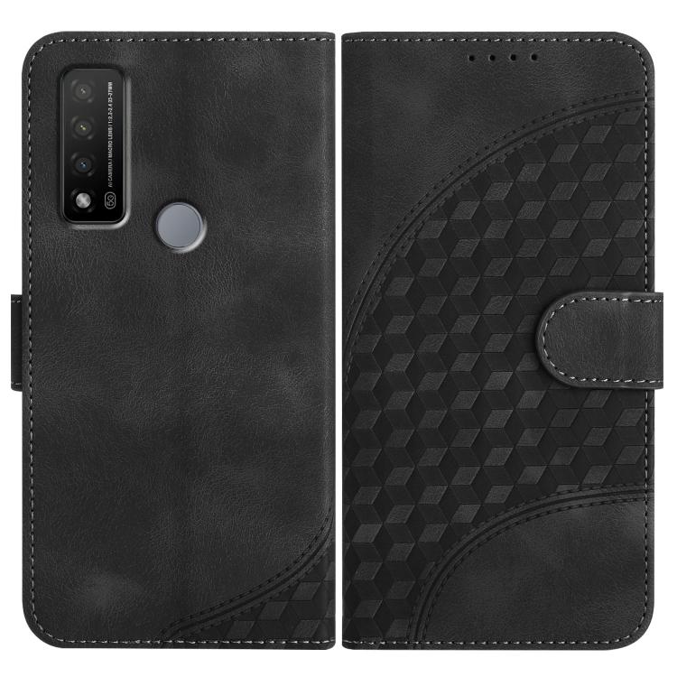 Elephant Head Embossed Phone Leather Case with Lanyard, For TCL 40 R 5G, For TCL 30 XL, For TCL 305 / 306 / 30E / 30 SE, For TCL Stylus 5G, For TCL 30T, For TCL 30 5G / 30+, For TCL 30 XE 5G, For TCL 20 R 5G