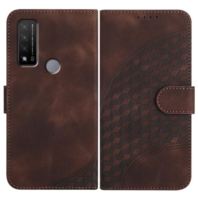 Elephant Head Embossed Phone Leather Case with Lanyard, For TCL 40 R 5G, For TCL 30 XL, For TCL 305 / 306 / 30E / 30 SE, For TCL Stylus 5G, For TCL 30T, For TCL 30 5G / 30+, For TCL 30 XE 5G, For TCL 20 R 5G
