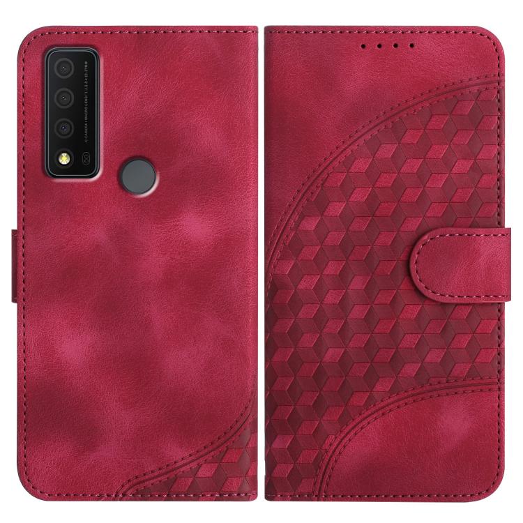 Elephant Head Embossed Phone Leather Case with Lanyard, For TCL 40 R 5G, For TCL 30 XL, For TCL 305 / 306 / 30E / 30 SE, For TCL Stylus 5G, For TCL 30T, For TCL 30 5G / 30+, For TCL 30 XE 5G, For TCL 20 R 5G