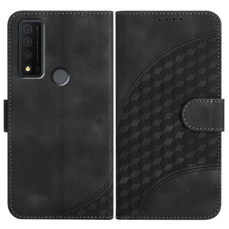 Elephant Head Embossed Phone Leather Case with Lanyard, For TCL 40 R 5G, For TCL 30 XL, For TCL 305 / 306 / 30E / 30 SE, For TCL Stylus 5G, For TCL 30T, For TCL 30 5G / 30+, For TCL 30 XE 5G, For TCL 20 R 5G