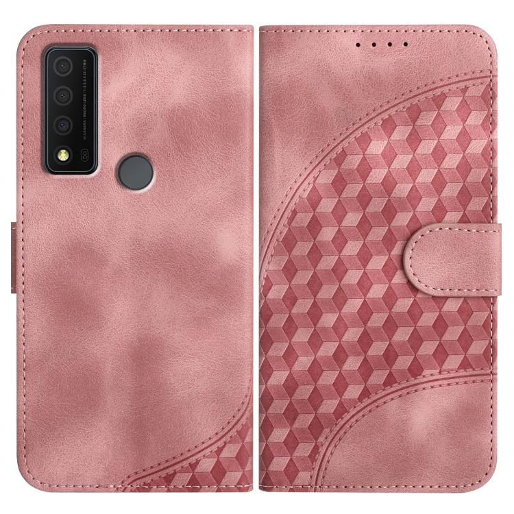 Elephant Head Embossed Phone Leather Case with Lanyard, For TCL 40 R 5G, For TCL 30 XL, For TCL 305 / 306 / 30E / 30 SE, For TCL Stylus 5G, For TCL 30T, For TCL 30 5G / 30+, For TCL 30 XE 5G, For TCL 20 R 5G