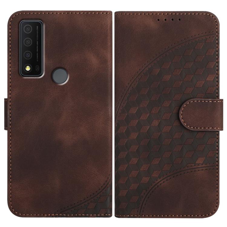Elephant Head Embossed Phone Leather Case with Lanyard, For TCL 40 R 5G, For TCL 30 XL, For TCL 305 / 306 / 30E / 30 SE, For TCL Stylus 5G, For TCL 30T, For TCL 30 5G / 30+, For TCL 30 XE 5G, For TCL 20 R 5G