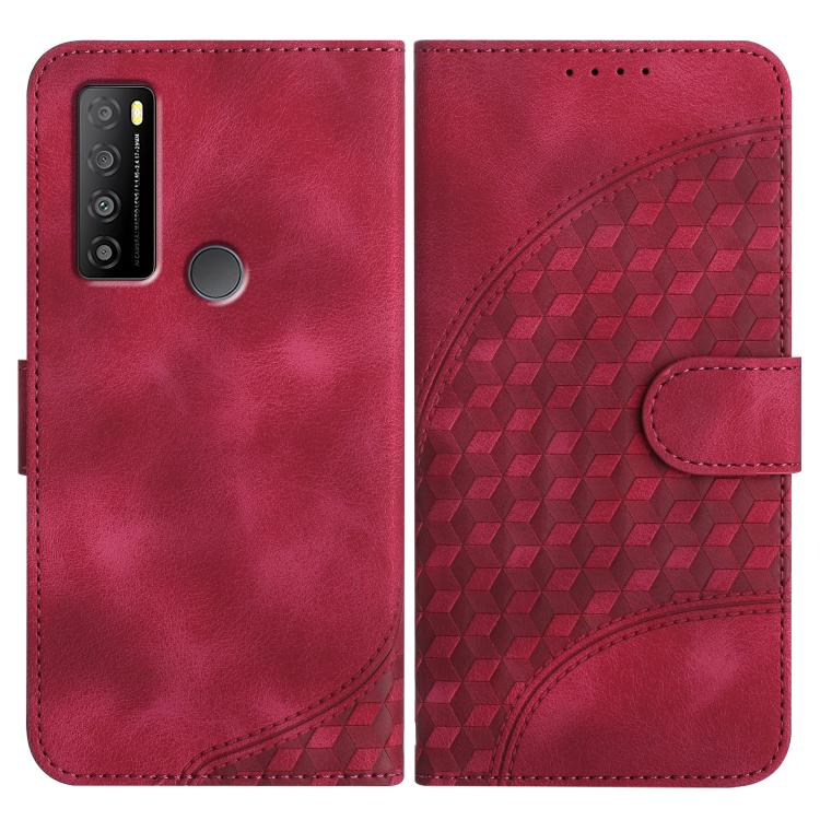 Elephant Head Embossed Phone Leather Case with Lanyard, For TCL 40 R 5G, For TCL 30 XL, For TCL 305 / 306 / 30E / 30 SE, For TCL Stylus 5G, For TCL 30T, For TCL 30 5G / 30+, For TCL 30 XE 5G, For TCL 20 R 5G