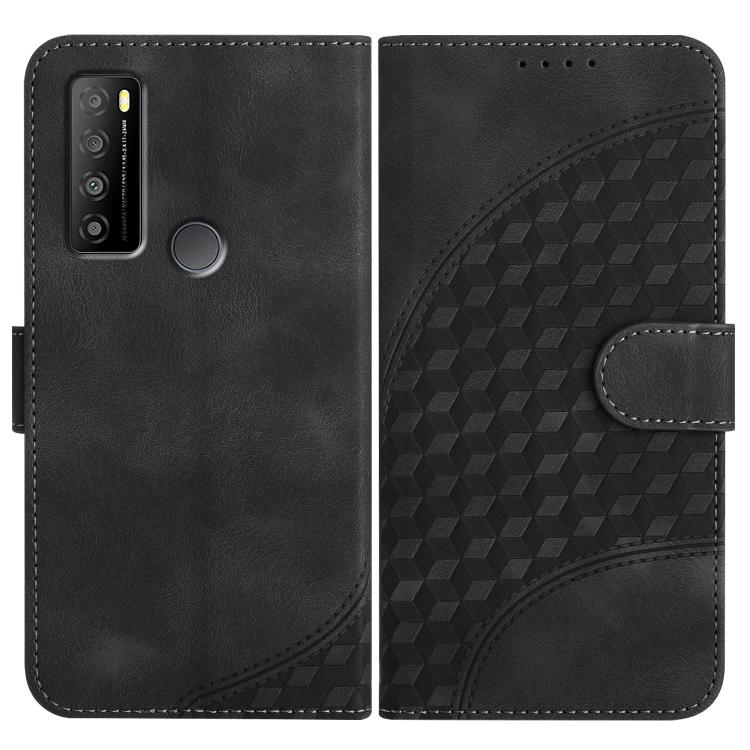 Elephant Head Embossed Phone Leather Case with Lanyard, For TCL 40 R 5G, For TCL 30 XL, For TCL 305 / 306 / 30E / 30 SE, For TCL Stylus 5G, For TCL 30T, For TCL 30 5G / 30+, For TCL 30 XE 5G, For TCL 20 R 5G