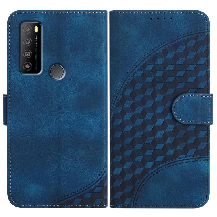 Elephant Head Embossed Phone Leather Case with Lanyard, For TCL 40 R 5G, For TCL 30 XL, For TCL 305 / 306 / 30E / 30 SE, For TCL Stylus 5G, For TCL 30T, For TCL 30 5G / 30+, For TCL 30 XE 5G, For TCL 20 R 5G