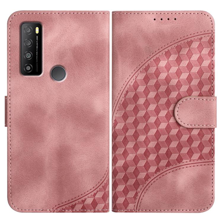 Elephant Head Embossed Phone Leather Case with Lanyard, For TCL 40 R 5G, For TCL 30 XL, For TCL 305 / 306 / 30E / 30 SE, For TCL Stylus 5G, For TCL 30T, For TCL 30 5G / 30+, For TCL 30 XE 5G, For TCL 20 R 5G