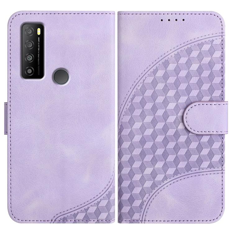 Elephant Head Embossed Phone Leather Case with Lanyard, For TCL 40 R 5G, For TCL 30 XL, For TCL 305 / 306 / 30E / 30 SE, For TCL Stylus 5G, For TCL 30T, For TCL 30 5G / 30+, For TCL 30 XE 5G, For TCL 20 R 5G