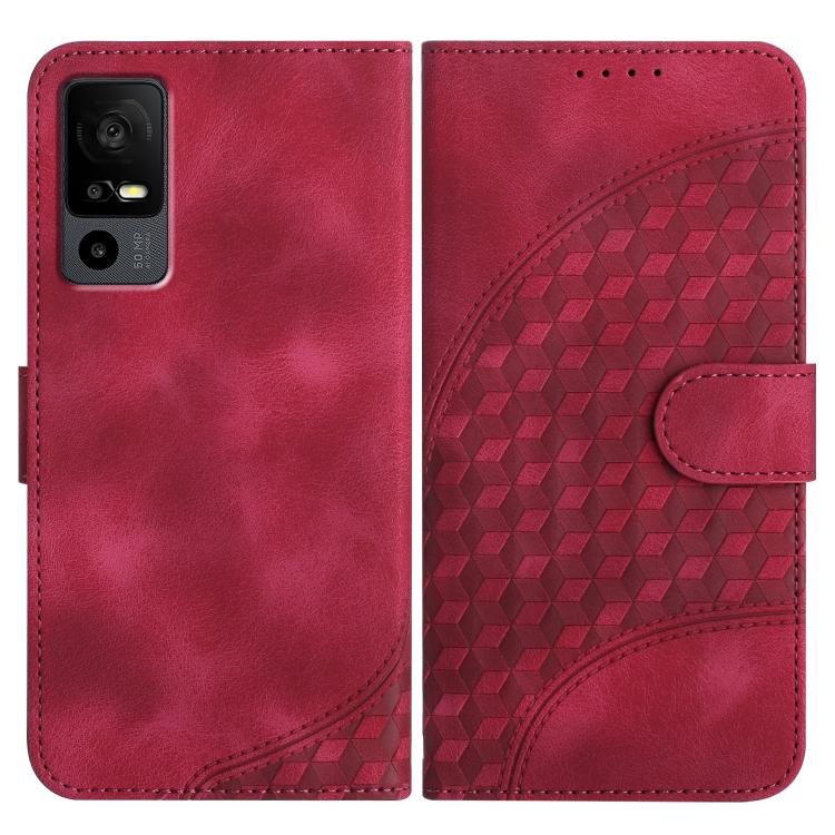 Elephant Head Embossed Phone Leather Case with Lanyard, For TCL 40 R 5G, For TCL 30 XL, For TCL 305 / 306 / 30E / 30 SE, For TCL Stylus 5G, For TCL 30T, For TCL 30 5G / 30+, For TCL 30 XE 5G, For TCL 20 R 5G