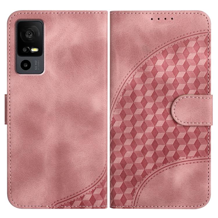 Elephant Head Embossed Phone Leather Case with Lanyard, For TCL 40 R 5G, For TCL 30 XL, For TCL 305 / 306 / 30E / 30 SE, For TCL Stylus 5G, For TCL 30T, For TCL 30 5G / 30+, For TCL 30 XE 5G, For TCL 20 R 5G