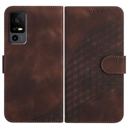 Elephant Head Embossed Phone Leather Case with Lanyard, For TCL 40 R 5G, For TCL 30 XL, For TCL 305 / 306 / 30E / 30 SE, For TCL Stylus 5G, For TCL 30T, For TCL 30 5G / 30+, For TCL 30 XE 5G, For TCL 20 R 5G