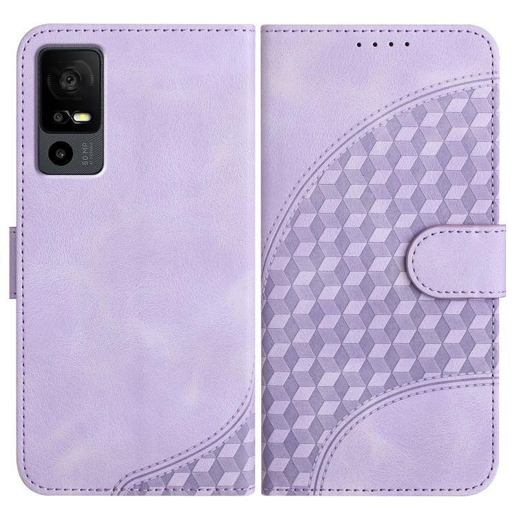 Elephant Head Embossed Phone Leather Case with Lanyard, For TCL 40 R 5G, For TCL 30 XL, For TCL 305 / 306 / 30E / 30 SE, For TCL Stylus 5G, For TCL 30T, For TCL 30 5G / 30+, For TCL 30 XE 5G, For TCL 20 R 5G