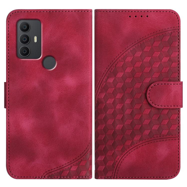 Elephant Head Embossed Phone Leather Case with Lanyard, For TCL 40 R 5G, For TCL 30 XL, For TCL 305 / 306 / 30E / 30 SE, For TCL Stylus 5G, For TCL 30T, For TCL 30 5G / 30+, For TCL 30 XE 5G, For TCL 20 R 5G