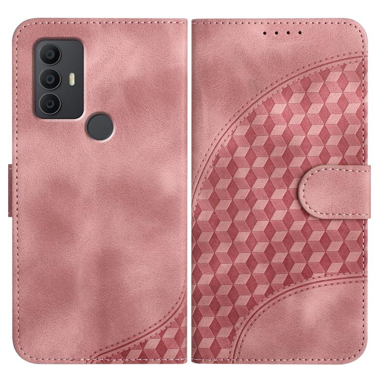 Elephant Head Embossed Phone Leather Case with Lanyard, For TCL 40 R 5G, For TCL 30 XL, For TCL 305 / 306 / 30E / 30 SE, For TCL Stylus 5G, For TCL 30T, For TCL 30 5G / 30+, For TCL 30 XE 5G, For TCL 20 R 5G
