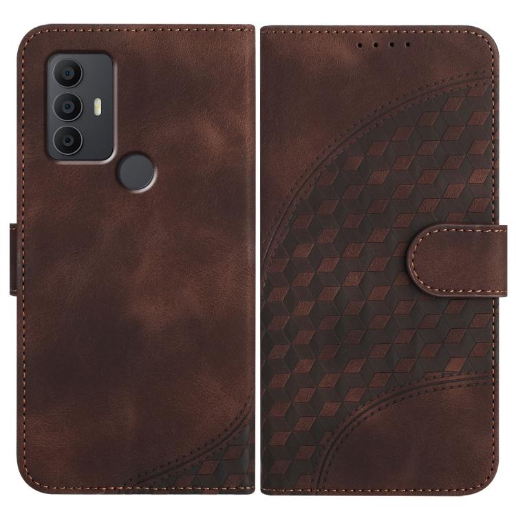 Elephant Head Embossed Phone Leather Case with Lanyard, For TCL 40 R 5G, For TCL 30 XL, For TCL 305 / 306 / 30E / 30 SE, For TCL Stylus 5G, For TCL 30T, For TCL 30 5G / 30+, For TCL 30 XE 5G, For TCL 20 R 5G