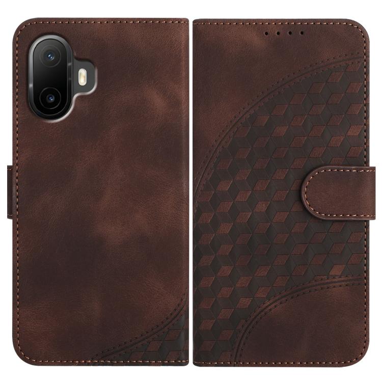 Elephant Head Embossed Phone Leather Case with Lanyard, For TCL K70 5G, For TCL K70 SE T453D, For TCL K70 Power 4G, For TCL NxtPaper 70 Pro 5G, For TCL 60 SE NxtPaper 5G, For TCL 60 SE / TCL 605, For TCL 60R 5G, For TCL 503                             ...