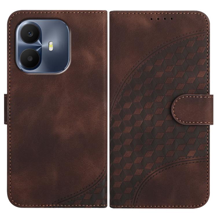 Elephant Head Embossed Phone Leather Case with Lanyard, For TCL K70 5G, For TCL K70 SE T453D, For TCL K70 Power 4G, For TCL NxtPaper 70 Pro 5G, For TCL 60 SE NxtPaper 5G, For TCL 60 SE / TCL 605, For TCL 60R 5G, For TCL 503                             ...
