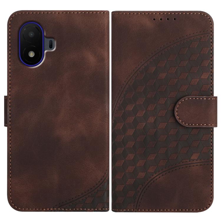 Elephant Head Embossed Phone Leather Case with Lanyard, For TCL K70 5G, For TCL K70 SE T453D, For TCL K70 Power 4G, For TCL NxtPaper 70 Pro 5G, For TCL 60 SE NxtPaper 5G, For TCL 60 SE / TCL 605, For TCL 60R 5G, For TCL 503                             ...